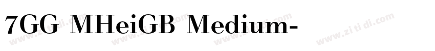 7GG MHeiGB Medium字体转换